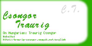 csongor traurig business card